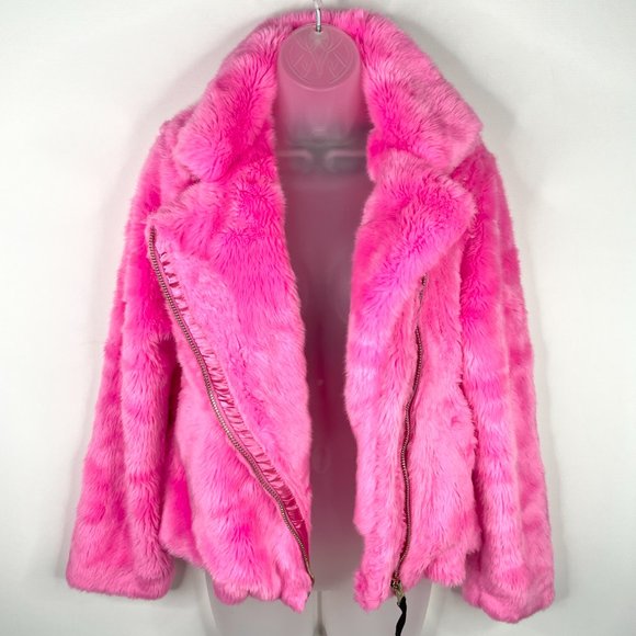 Juicy Couture Black Label Hot Pink Faux Fur Jacket - Picture 3 of 15